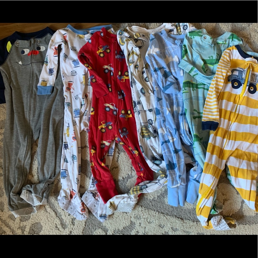 18 month boy toddler footie pajamas